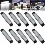 White 10 LED Pods Rock Underbody Lights for JEEP Offroad Truck ATV UTV Boat EPG