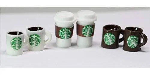 Set of 6 Popular Coffee Chain Cups