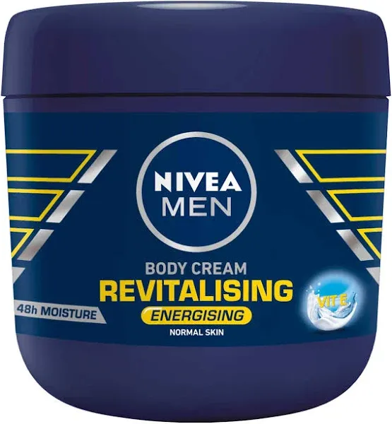 Nivea Men Body Cream Revitalising Body Cream, 13.5oz, with caring Vitamin E- for a revitalised skin feeling