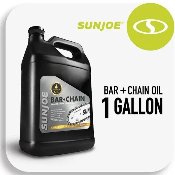 Sun Joe Premium Bar, Chain and Sprocket Oil, All Season, 1-Gallon