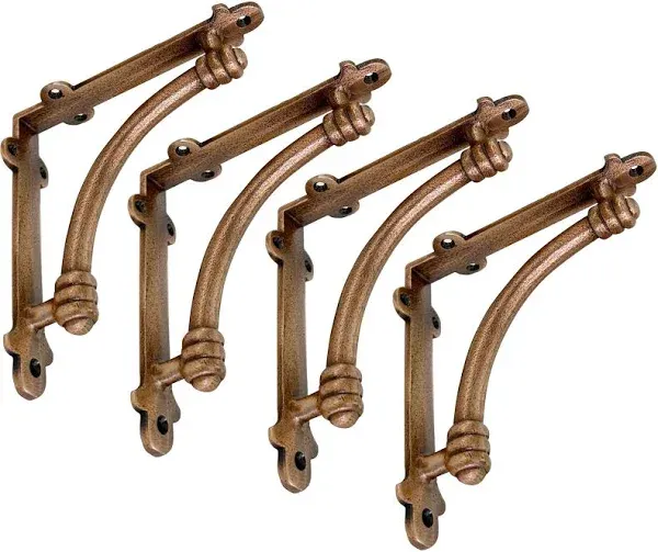 NACH Half Round Wall Mount Shelf Bracket Decorative Brackets for Shelving