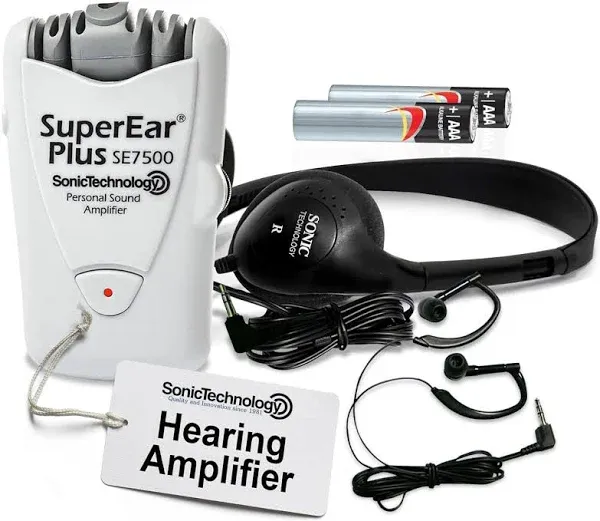 SuperEar Plus SE7500 Personal Sound Amplifier (PSAP), W/Case