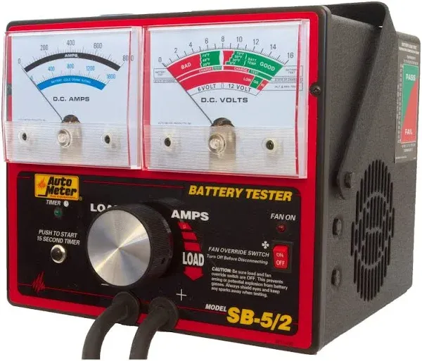 Auto Meter Products SB-5/2 BATTERY TESTER, 800 AMP W/UNLOADER