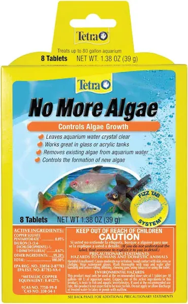 Tetra No More Algae Tablets, 8 tablets, Controls Algae in Aquariums