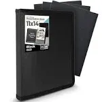 Dunwell 11x14 Art Portfolio Folder - (Black), 24 Pockets Display 48 Pages, 11 x 14 Presentation Binder with Protector Sleeves, Art Portfolio for Kids