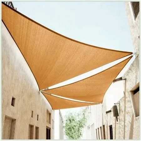 Equilateral Triangle Sun Shade Sail Canopy, Commercial Grade, 17 Sizes, 9 Colors