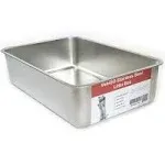 Extra Large Metal Cat Litter Box Stainless Steel Durable Litter Pan for Large