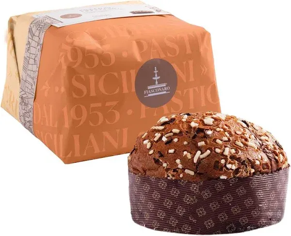 Fiasconaro Traditional Italian Chocolate Panettone Holiday Bread Cake, 2.2 Pound (1000 Gram) Hand Wrapped, Imported From Italy