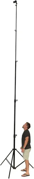 Glide Gear TST 20 Sky High 20' Tall Video Camera Tripod Stand – Lightweight Aluminum Construction, Air-Cushioned Telescoping Sections, Supports Up to 8 lbs – Ideal for Overhead Shots in Film & Photo