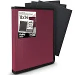 11x14 Art Portfolio Binder - (Ruby) Large Portfolio Folder for Artwork Displa...