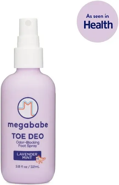 Megababe Toe Deo Odor Blocking Foot Spray Lavender Mint 3.8 fl oz/112 mL