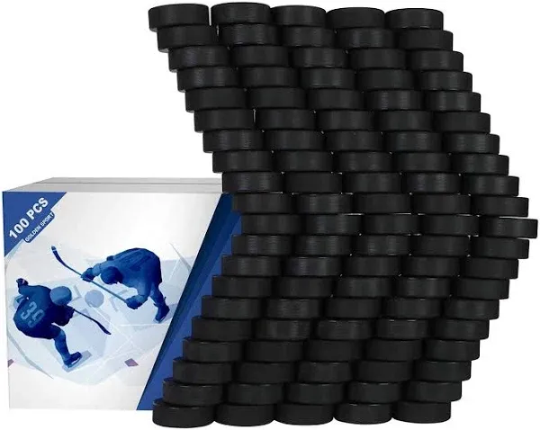 Ice Hockey Pucks, 100pcs, Official Regulation, for Practicing and Classic Tra...