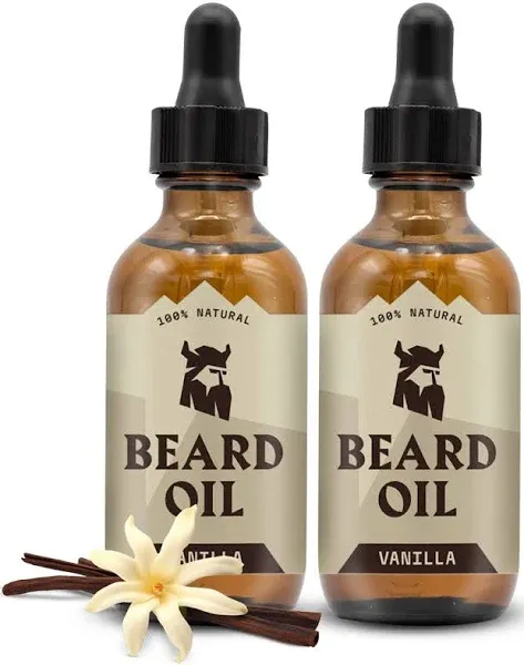 Vanilla Beard Oil for Men - Naturally Derived Conditioner with Argan &amp; Jojoba Oi