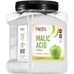 Roots Circle Malic Acid Powder - Bulk 1 Pack of 26.45 oz | Premium Food Grade, Gluten-Free, Non-GMO Ideal for Flavor Enhancer, Winemaking, & Cleaning