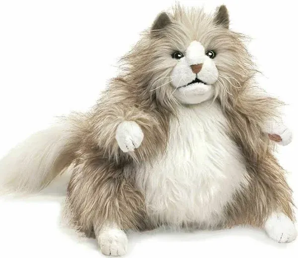 Folkmanis Fluffy Cat Hand Puppet