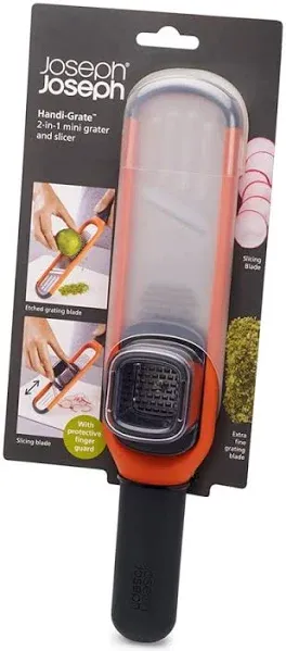 Joseph Joseph - Handi-Grate 2-in-1 Mini Grater and Slicer - Orange - 241162N