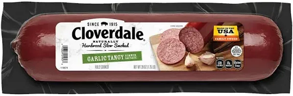 Cloverdale Foods Company Garlic Tangy Summer Sausage