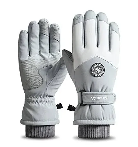 JJZS Waterproof Winter Ski Snow Gloves