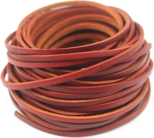  10 Yards Genuine Cow Hide Flat Leather Srip,Genuine Leather Cord Real Leather 