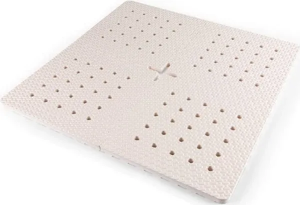 BOWERBIRD Original Anti-Fatigue Shower Stall Mat - Extra Thick and Soft Foam Material Comfortably Cushions Your Feet - Square - 4 Interlocking Tiles