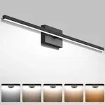 NIORSUN 31.5 inch Black Bathroom Vanity Light,18W 5CCT Dimmable LED Bathroom Lighting Fixtures Over Mirror, Modern Vanity Lights for Bathroom Restroom Mirror- ETL Certified