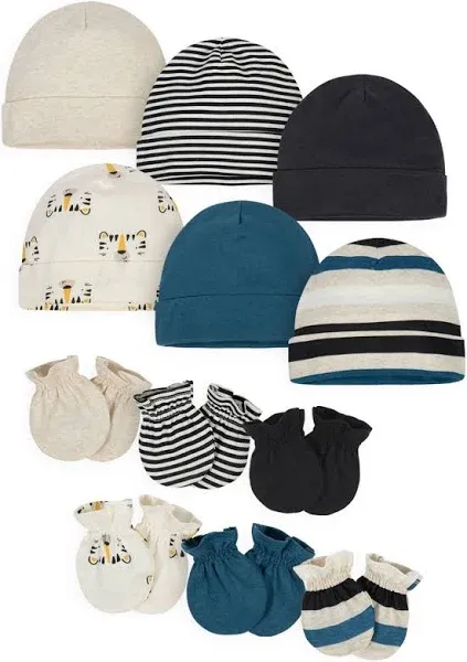 Onesies Brand Baby Boy Cap and Mitten Set