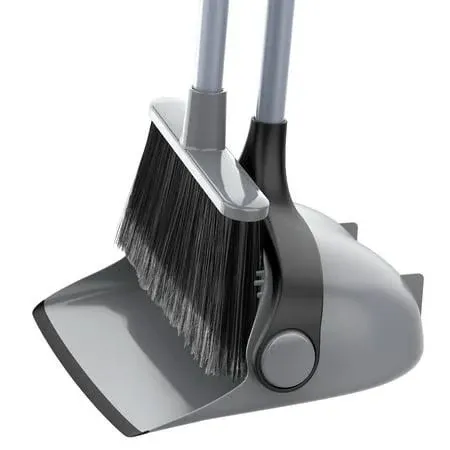 MR.SIGA Upright Broom and Dustpan Set