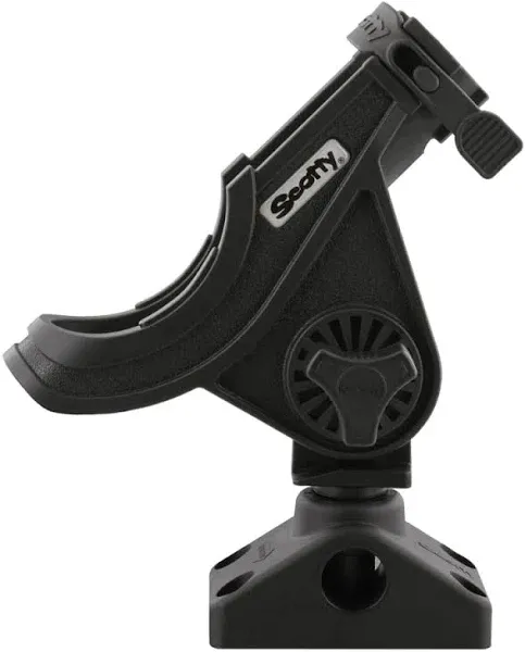 Scotty 280 Bait Caster/Spinning Rod Holder w/241 Deck/Side Mount - Black [280-BK]