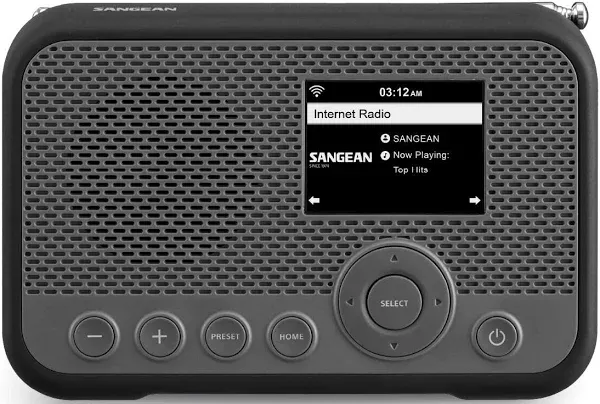 Sangean WFR-39 FM-RBDS/Internet Radio with Spotify Connect, AirMusic Control Rechargeable Portable Digital Radio