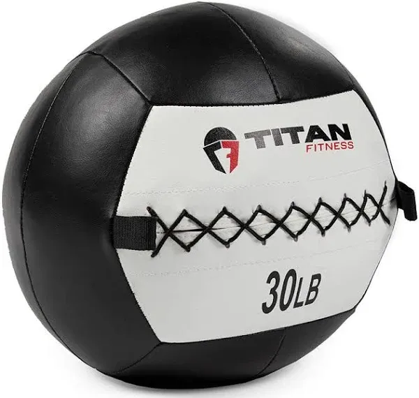 30 lb Soft Medicine Wall Ball Leather-Titan Fitness