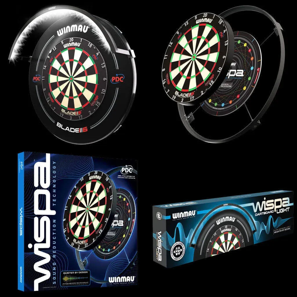 Winmau Wispa Sound Reduction System and Dartboard Light (UK)