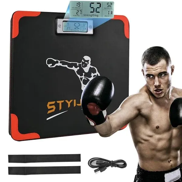 Punch Force Tester, Upgrade Version Wall Boxing Punching Pad, Automated Screen System Wall Punching Pad for Athletes and Beginners, No Brilling, Easy to Install.