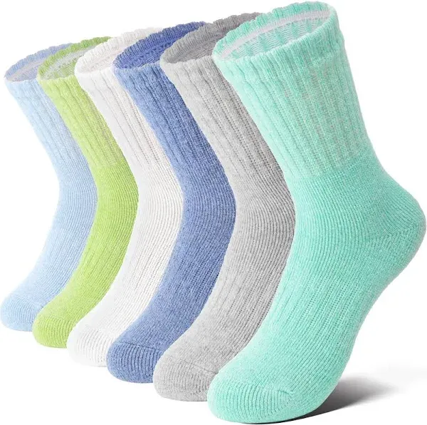 Anlisim Kids Merino Wool Thermal Hiking Socks (6 Pairs)