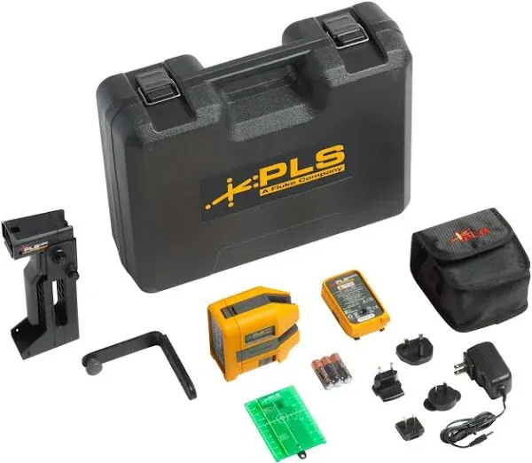 Fluke Networks PLS 180G RBP Green Cross Line Laser Level Kit