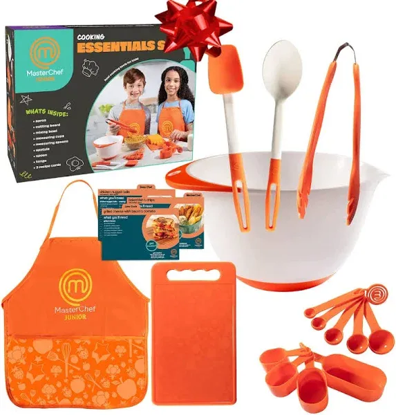 MasterChef Junior Cooking Essentials Set - 9 Pc. Kit Includes Real Cookware f...