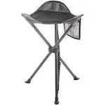 Portal Folding Tripod Tall Camping Stool, Grey