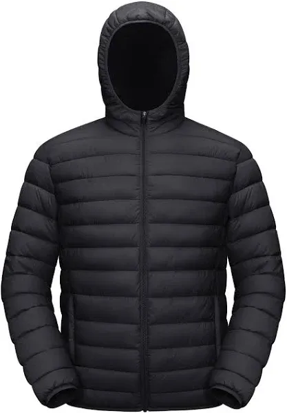 TACVASEN Men's Hooded Water-Repellent Down Jacket