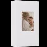 Vienrose Linen Photo Album 300 Pockets for 4x6 Photos Fabric Cover Photo Books Slip-In Picture Albums Wedding Baby White