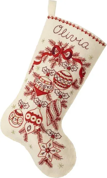 SALE - Classic Christmas - Felt Applique Christmas Stocking Kit- Bucilla 89532