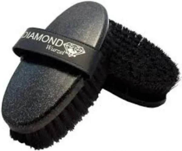 Haas Diamond Gloss Brush - Black Glitter | Equestrian Grooming