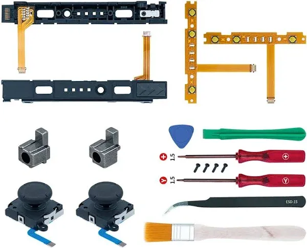 Mcbazel 18 in 1 Replacement Repair Kit for N-Switch Joy-Con with Screwdr