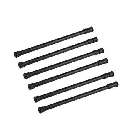 6 Pack Adjustable Spring Steel Cupboard Bars Tension Curtain Rod Shower Rod