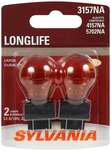 Sylvania 3157NA Amber Long Life Incandescent Mini Bulb (Pack of 2)