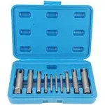 10 Pcs Tap Extractor Set Broken Head Screw Remover Steel Screw Remover Tool 3 Types