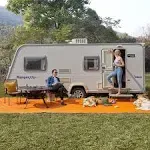 CGear Sand Free LTD CGear Original RV Sand Free Campsite Patio Mat, Orange Agave Large