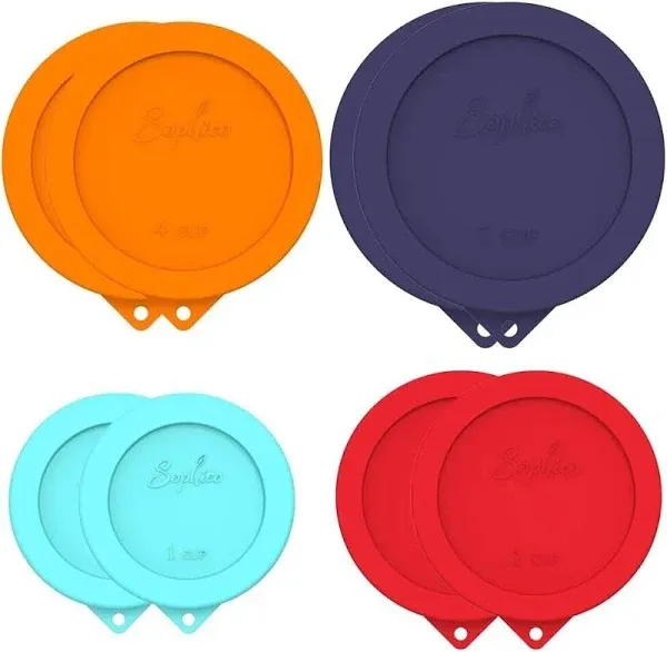 Sophico Round Silicone Storage Cover Lids Replacement for Anchor Hocking and Pyrex Glass Bowls (Container not Included) (MIX-6 PACK)