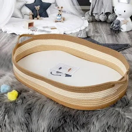 Baby Changing Basket - Moses Table Topper and Coffee Color 