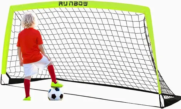 RUNBOW 6x4 ft Portable Kids Soccer Goal