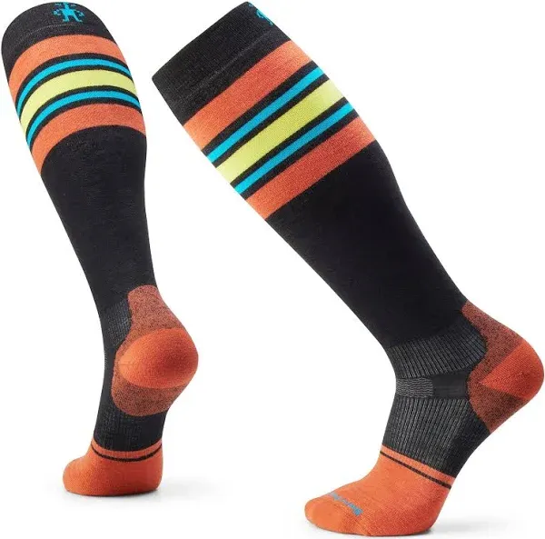 Smartwool Snowboard Stripe Extra Stretch Over The Calf Socks Targeted Cushion