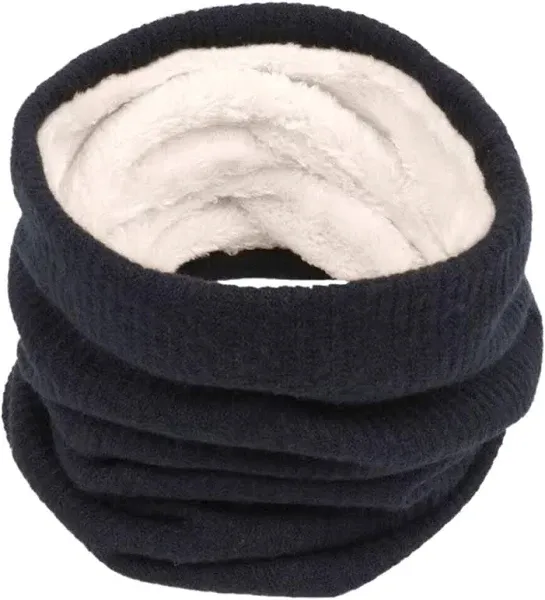 Infinity Scarf Winter Double-Layer Neck Warmer Knit Fleece Lined Circle Loop Scarves Gifts